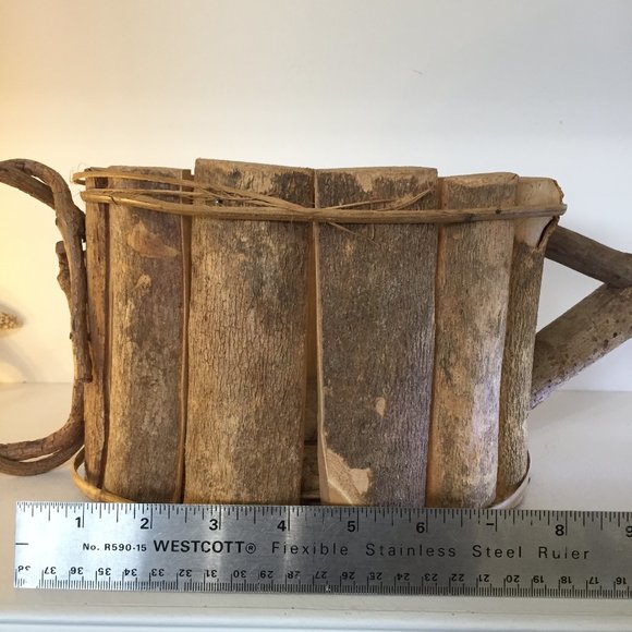 Planter Wood Natural Watering Can Shape - Picture 10 of 12